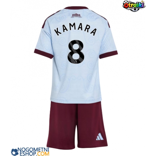 Otroški Nogometni dresi Aston Villa Boubacar Kamara #8 Tretji 2026-27 Kratek Rokav (+ Kratke hlače)